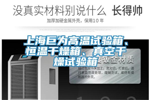 上海巨为高温试验箱、恒温干燥箱、真空干燥试验箱