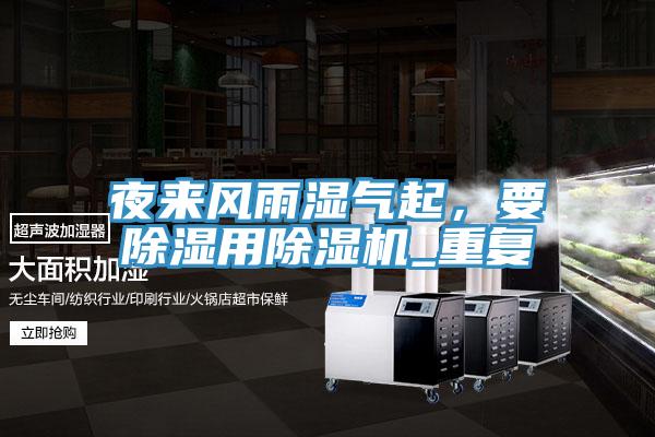 夜来风雨湿气起，要除湿用91香蕉视频下载网站_重复