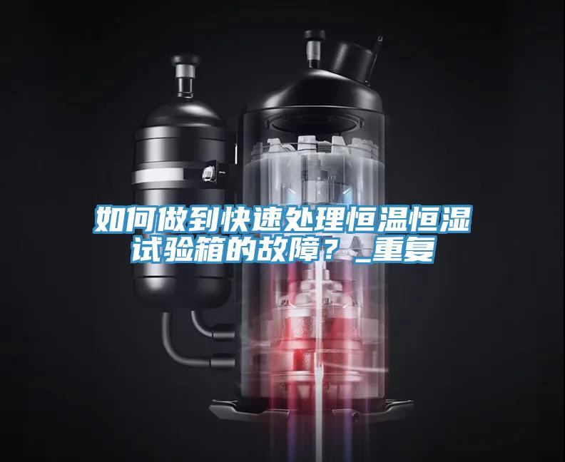 如何做到快速处理恒温恒湿试验箱的故障？_重复