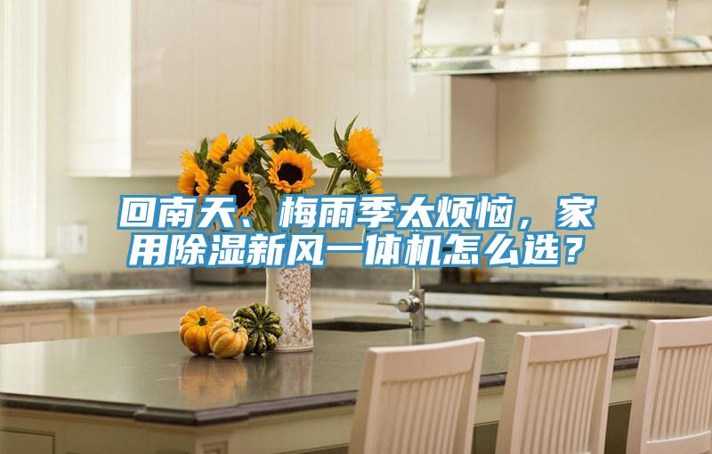 回南天、梅雨季太烦恼，家用除湿新风一体机怎么选？