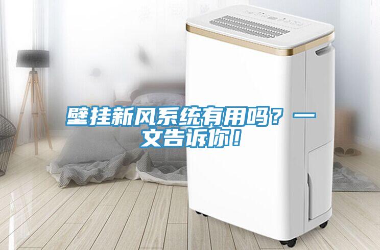壁挂新风系统有用吗？一文告诉你！