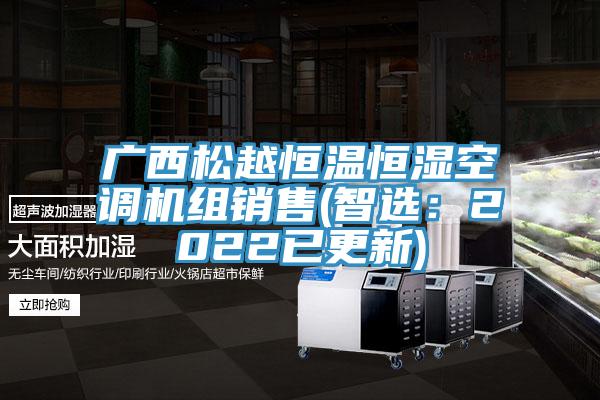 广西松越恒温恒湿空调机组销售(智选：2022已更新)