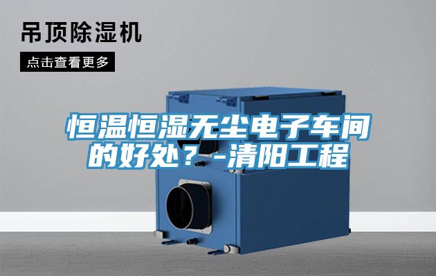 恒温恒湿无尘电子车间的好处？-清阳工程
