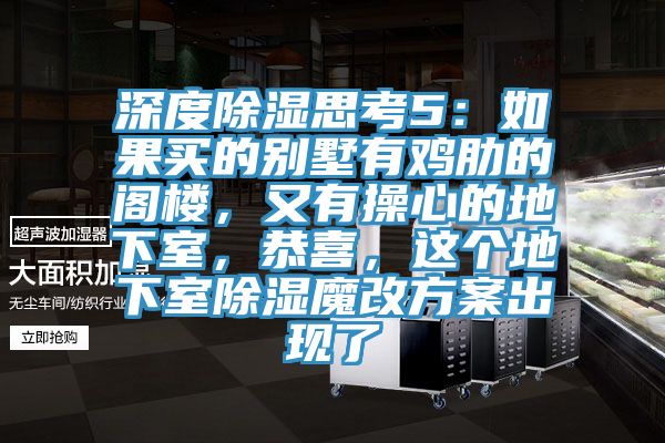 深度除湿思考5：如果买的别墅有鸡肋的阁楼，又有操心的地下室，恭喜，这个地下室除湿魔改方案出现了
