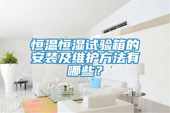 恒温恒湿试验箱的安装及维护方法有哪些？