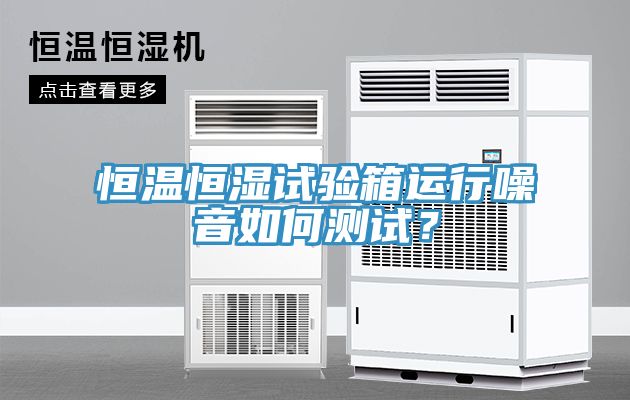 恒温恒湿试验箱运行噪音如何测试？